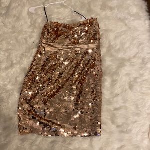 Gold sequence dress size 1 x